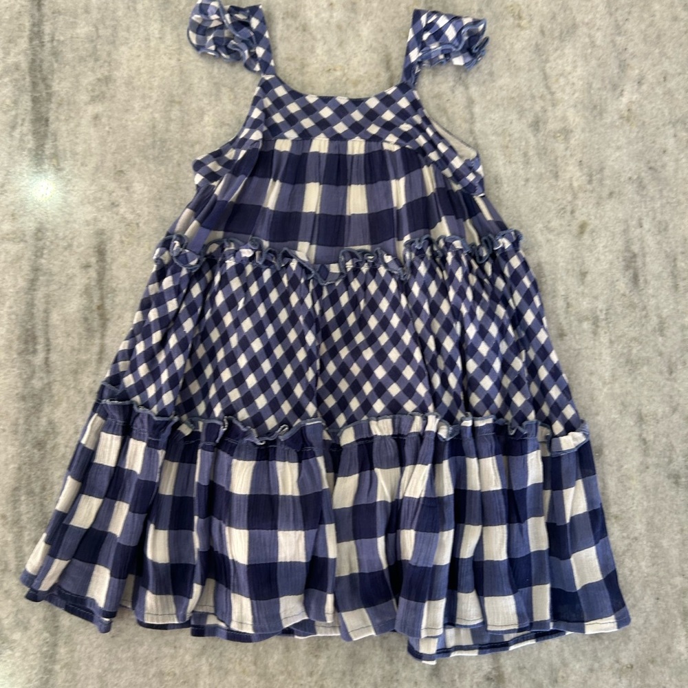 French Connection Blue and White Checkered Dress 3T